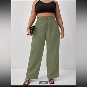 Green High Waisted Trouser